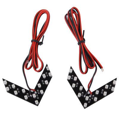 14 LED 3528 SMD Arrows Light for Car Side Mirror Turn Signal, Pairs, 2 PCS, Universal Pink Light