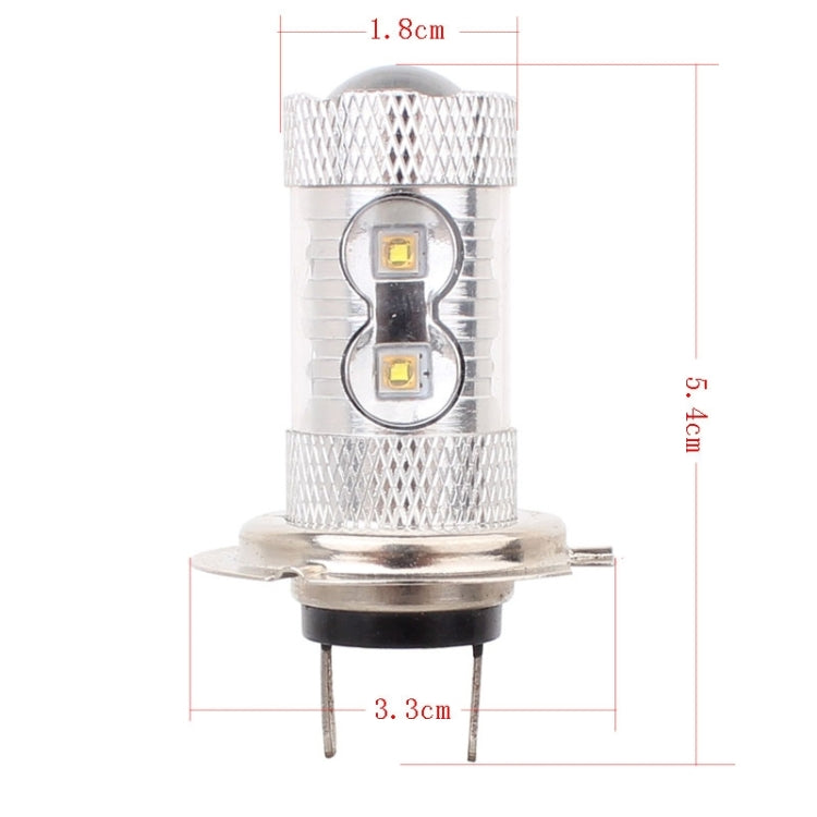 750LM 6500K White Light 10-3535-LEDs Car Foglight, Constant Current, DC12-24V, H7 50W
