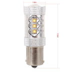1156/BA15S 80W 800LM 6500K White Light 16-3535-LEDs Car Backup Light, Constant Current, DC12-24V