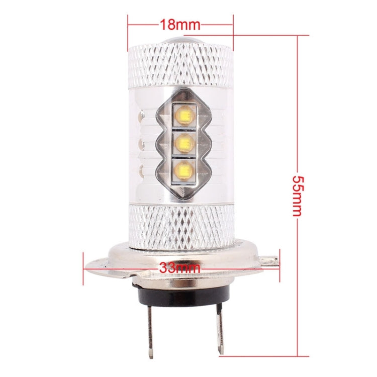 H7 80W 800LM 6500K White Light 16-3535-LEDs Car Foglight, Constant Current, DC12-24V — view 5