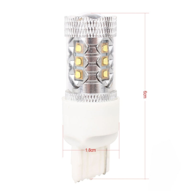 T20/7440 Single Wire 80W 800LM 6500K White Light 16-3535-LEDs Car Foglight, Constant Current, DC12-24V