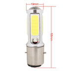 BA20D 1250LM 20W + 5W 5 x COB LED White Light Motorcycle Brake Light Lamp Bulb, DC 12V