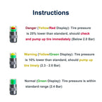 4 PCS 2.4 Bar Tire Pressure Detection Screw Cap