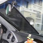 Retractable Car Window Sun Shade for Automobile Front and Back Windshield, Size: 125cm x 50cm, Random Color Delivery