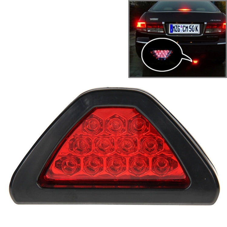 12-LED Rear Tail Warning Brake Light for DC 12V Cars, White Light