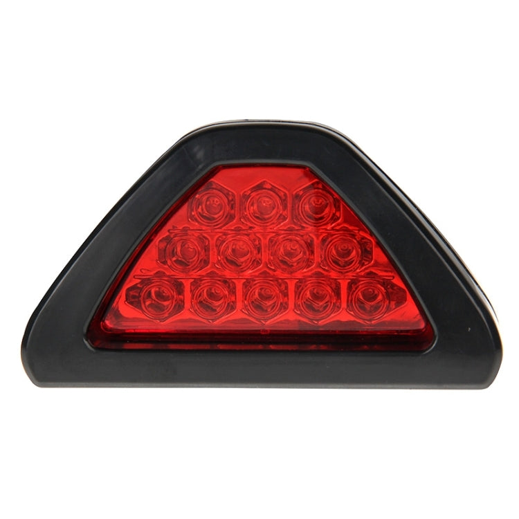 12-LED Rear Tail Warning Brake Light for DC 12V Cars, White Light