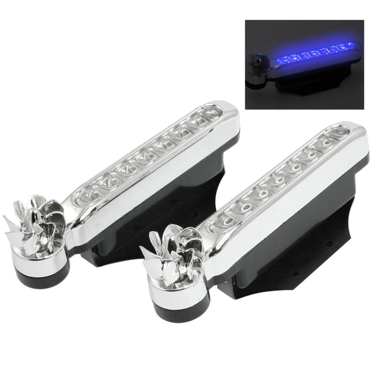 2 PCS 8 LED Bulbs Wind Powered Decorative Car Lights