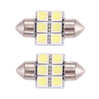 2 PCS 31mm Super White 6 LED Car Bulb Reading Light