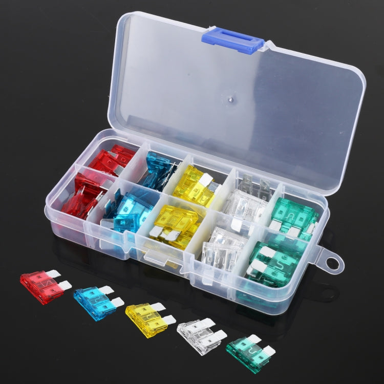 10A / 15A / 20A / 25A / 30A Blade Fuses Set for Car Vehicle, 50 PCS