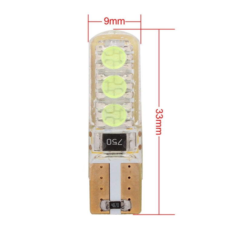 10 PCS T10 3W 300LM Silicone 6 LED SMD 5050 Car Clearance Lights Lamp, DC 12V, 6 SMD 5050 LEDs