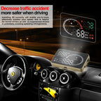 X6 3.5 inch Car OBDII / EUOBD HUD Vehicle-mounted Head Up Display Security System, Support Speed & Water Temperature & Speed Alarm & Fuel Consumption & Battery Voltage, etc.
