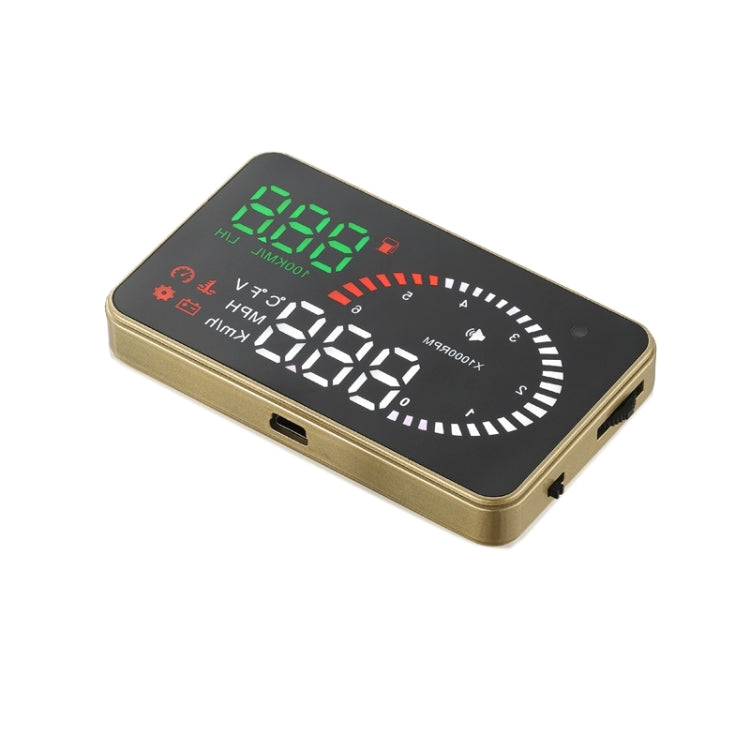 X6 3.5 inch Car OBDII / EUOBD HUD Vehicle-mounted Head Up Display Security System, Support Speed & Water Temperature & Speed Alarm & Fuel Consumption & Battery Voltage, etc.