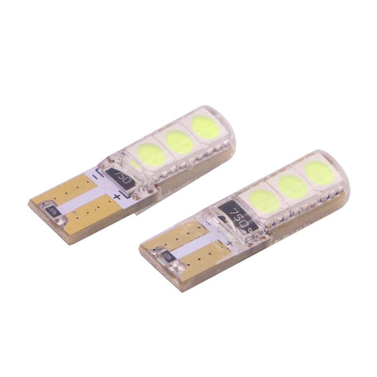 2 PCS T10 2W 120-140LM 6 LED Ice Blue 5050 LED Brake Light for Vehicles, DC12V, 6 5050 LEDs — 6 LED 5050 LEDs