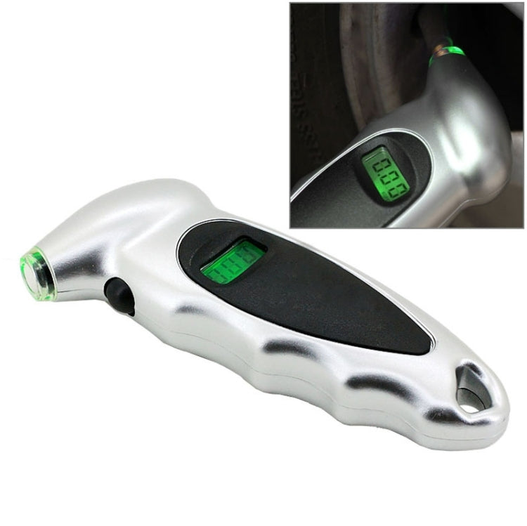 LCD Display Screen Digital Tire Gauge with LED Light, Pressure Range: 0-100PSI, 1/4 inch