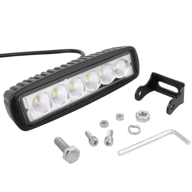 18W 1440LM Epistar 6 LED Car Work Lamp Bar Light Waterproof IP67, DC 10-30V