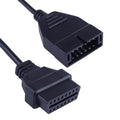 12 Pin to 16 Pin OBDII Diagnostic Cable for General Motors, Full Length: 19cm