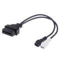 OBDII Diagnostic Cable for Audi, 2 x 2 Pin to 16 Pin