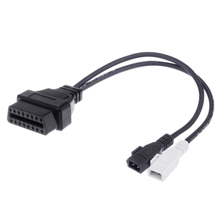 OBDII Diagnostic Cable for Audi, 2 x 2 Pin to 16 Pin