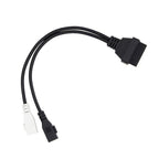 OBDII Diagnostic Cable for Audi, 2 x 2 Pin to 16 Pin