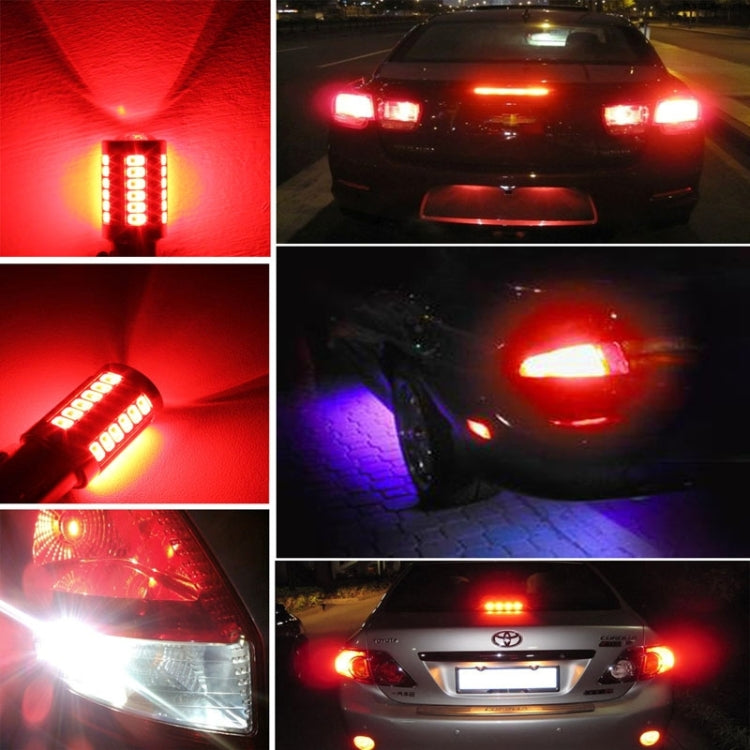 2PCS 1156/BA15S 16.5W 1155LM 630-660nm 33 LED SMD 5630 Red Light Car Brake Light Lamp Bulb for Vehicles, DC12V