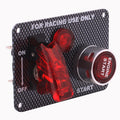 Flip-up Start Ignition Switch Panel and Accessories for Racing Sport, Carbon Fiber