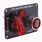 Flip-up Start Ignition Switch Panel and Accessories for Racing Sport, Carbon Fiber