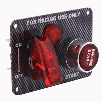 Flip-up Start Ignition Switch Panel and Accessories for Racing Sport, Carbon Fiber