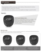 A1 2.0 inch Car GPS HUD Head Up Display Vehicle-mounted Security System, Support Speed & Real Time & Altitude & Over Speed Alarm & Compass & MPH & Auto Sleeping & KM & Satellite Signal