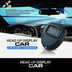 A1 2.0 inch Car GPS HUD Head Up Display Vehicle-mounted Security System, Support Speed & Real Time & Altitude & Over Speed Alarm & Compass & MPH & Auto Sleeping & KM & Satellite Signal