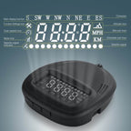 A1 2.0 inch Car GPS HUD Head Up Display Vehicle-mounted Security System, Support Speed & Real Time & Altitude & Over Speed Alarm & Compass & MPH & Auto Sleeping & KM & Satellite Signal