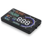 A8 5.5 inch Car OBDII HUD Warning System Vehicle-mounted Head Up Display Projector with LED, Support Fuel Consumption & Over Speed Alarm & Water Temperature & Fault Diagnosis