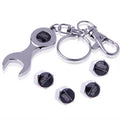 4 pcs with Wrench Keychain, Tire Valve Caps