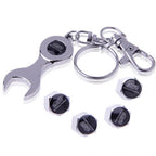 4 pcs with Wrench Keychain, Tire Valve Caps
