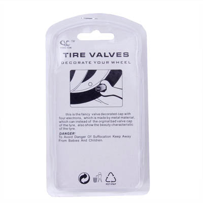 4 pcs with Wrench Keychain, Tire Valve Caps