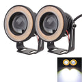 2 PCS 2.5 inch 10W 900LM White + Yellow Light 6500K Waterproof LED Eagle Eye Light for Vehicles, DC 12V, Cable Length: 20cm