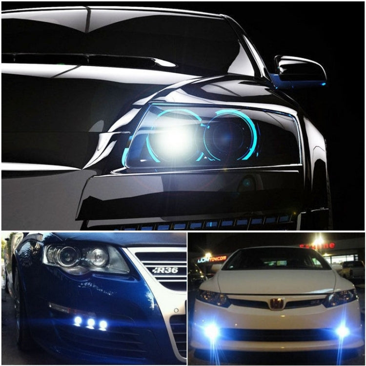 2 PCS 2.5 inch 10W 900LM White + Yellow Light 6500K Waterproof LED Eagle Eye Light for Vehicles, DC 12V, Cable Length: 20cm