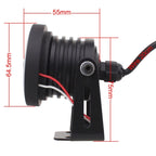 2 PCS 2.5 inch 10W 900LM White + Yellow Light 6500K Waterproof LED Eagle Eye Light for Vehicles, DC 12V, Cable Length: 20cm