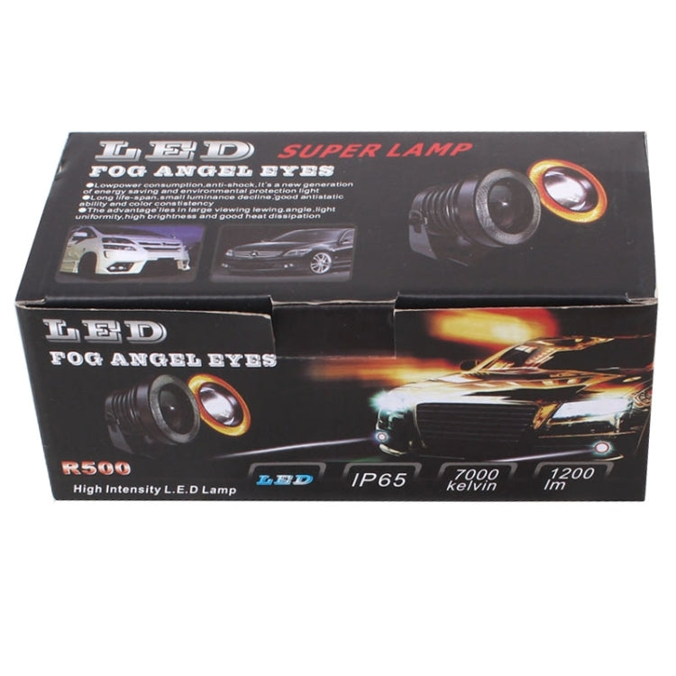 2 PCS 2.5 inch 10W 900LM White + Yellow Light 6500K Waterproof LED Eagle Eye Light for Vehicles, DC 12V, Cable Length: 20cm
