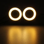 2 PCS 2.5 inch 10W 900LM White + Yellow Light 6500K Waterproof LED Eagle Eye Light for Vehicles, DC 12V, Cable Length: 20cm