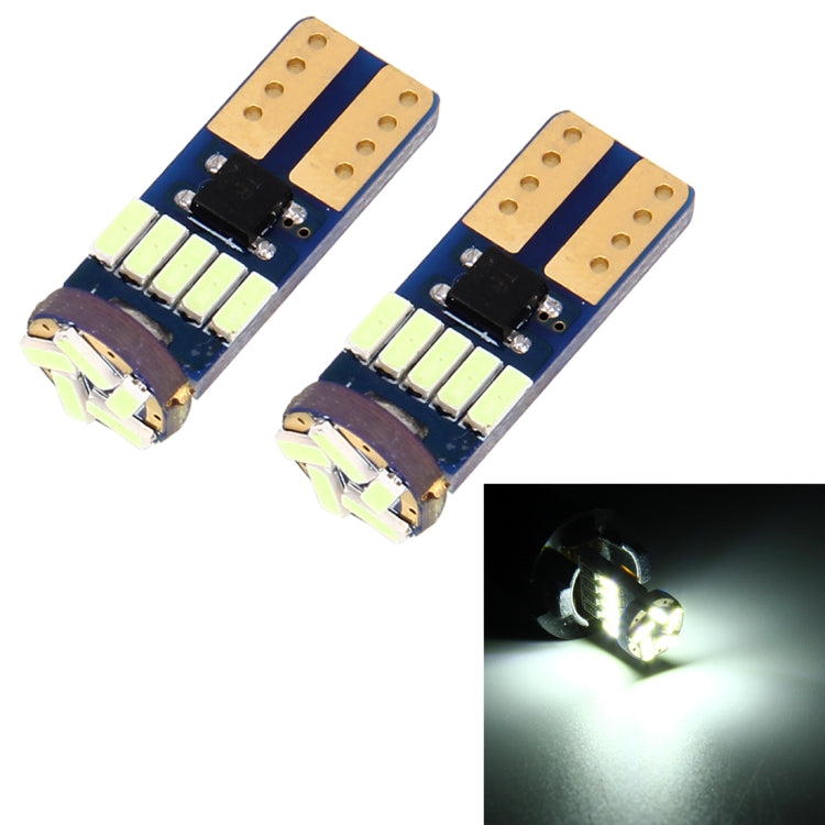 2PCS T10 3W 450LM 15 LED 4014 SMD LED Decode Error-Free Canbus Car Clearance Lamp, DC12V