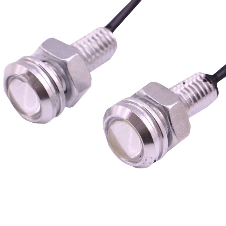2 PCS 2x 2W Waterproof Eagle Eye Light White LED Light for Vehicles, Cable Length: 60cm