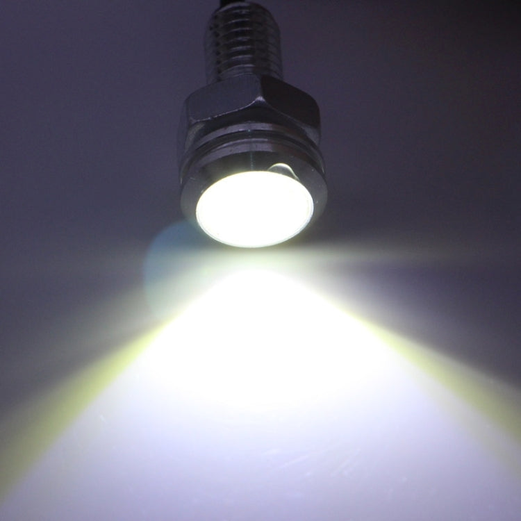 2 PCS 2x 2W Waterproof Eagle Eye Light White LED Light for Vehicles, Cable Length: 60cm