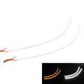 2 PCS 4.5W 270LM 6500K 597-577nm White + Yellow Wired LED Tube Daytime Running Light DRL Steering Lamp, DC12V, Lamp Length:45cm