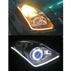 2 PCS 6W 360LM 6500K 597-577nm White + Yellow Wired LED Tube Daytime Running Light DRL Steering Lamp, DC12V, Lamp Length:60cm — view 8