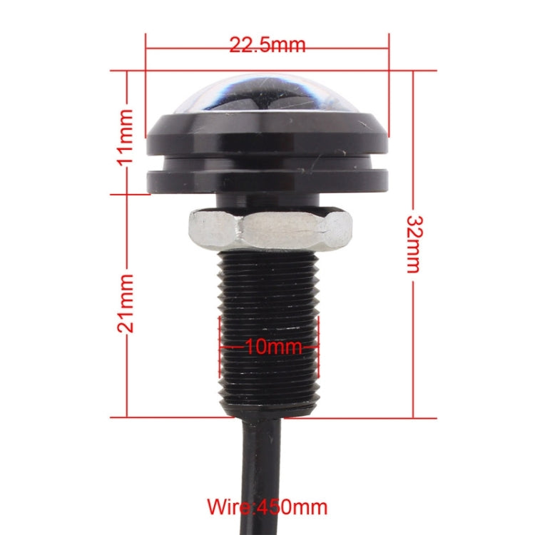 2 PCS 22.5mm 2W 200LM White + Yellow Light 4 LED SMD 5630 Eagle Eye Car Steering Light Daytime Running Light