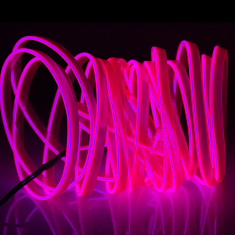 Waterproof Flat Flexible Car Strip Light with Driver for Car Decoration, Length: 5m — Light Green