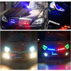 2 PCS 6 inch 6 LED 2 x 18W Car Flash Warning Light Yellow Change White Waterproof Emergency Light, DC 12V