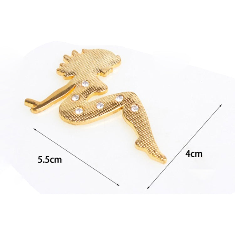 Beautiful Girl Diamond Metal Chrome Badges