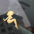 Beautiful Girl Diamond Metal Chrome Badges