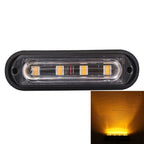 12W 720LM 4-LED 18 Flash Patterns Car Strobe Emergency Warning Light Lamp, DC 12V
